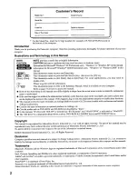 Предварительный просмотр 2 страницы Panasonic CF-73JCLTXKM - Toughbook 73 - Pentium M 1.6 GHz User Manual