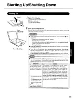 Preview for 15 page of Panasonic CF-73JCLTXKM - Toughbook 73 - Pentium M 1.6 GHz User Manual