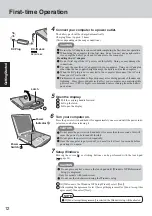 Preview for 12 page of Panasonic CF-73N3LTSKM - Toughbook 73 - Pentium M 1.7 GHz Operating Instructions Manual