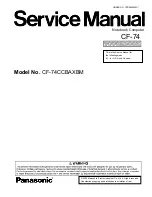 Preview for 1 page of Panasonic CF-74CCBEBBM - Toughbook 74 - Core Duo 1.83... Service Manual