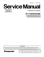 Preview for 1 page of Panasonic CF-74ECBGDBM Service Manual