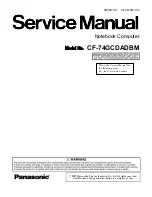 Panasonic CF-74GCDADBM - Toughbook 74 - Core 2 Duo GHz Service Manual предпросмотр