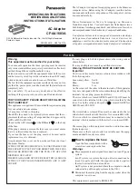 Preview for 1 page of Panasonic CF-AA1683A Operating Instructions