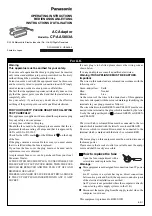 Panasonic CF-AA5803A Operating Instructions Manual preview