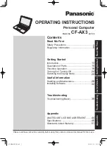 Preview for 1 page of Panasonic CF-AX3 Series Operating Instructions Manual