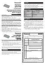 Preview for 1 page of Panasonic CF-BAU0256U Operating Instructions