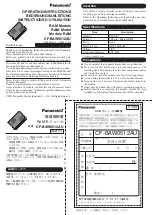 Preview for 1 page of Panasonic CF-BAW0512AU Operating Instructions