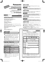 Preview for 1 page of Panasonic CF-BAX04GU Operating Instructions