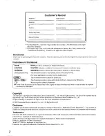 Preview for 2 page of Panasonic CF-E1M Operating Instructions Manual