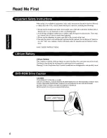 Preview for 4 page of Panasonic CF-E1M Operating Instructions Manual