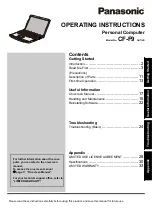 Preview for 1 page of Panasonic CF-F9 Series Operating Instructions Manual