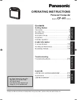 Panasonic CF-H1BDBBZCM Operating Instructions Manual preview