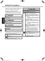 Предварительный просмотр 2 страницы Panasonic CF-H2 series Operating Instructions Manual