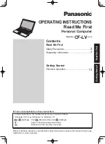 Panasonic CF-LV Series Operating Instructions Manual preview