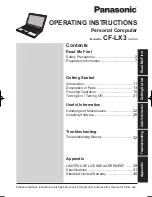 Предварительный просмотр 1 страницы Panasonic CF-LX3 series Operating Instructions Manual