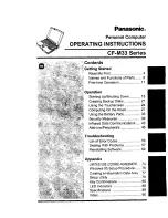 Preview for 1 page of Panasonic CF-M33 Series Operating Instructions Manual