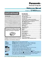 Предварительный просмотр 1 страницы Panasonic CF-M34 Series Reference Manual