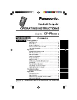 Preview for 1 page of Panasonic CF-P1Series Operating Instructions Manual