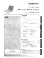 Предварительный просмотр 1 страницы Panasonic CF-R1 Series Operating Instructions Manual