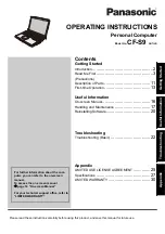 Preview for 1 page of Panasonic CF-S9 Series Operating Instructions Manual