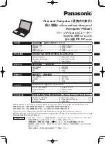 Предварительный просмотр 1 страницы Panasonic CF-SV Series Operating Instructions Manual