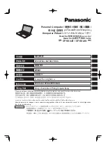 Preview for 1 page of Panasonic CF-SX2 SERIES Operating Instructions Manual