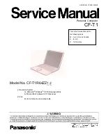 Preview for 1 page of Panasonic CF-T1 Series Service Manual