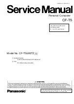 Preview for 1 page of Panasonic CF-T5 Series Service Manual