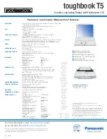 Предварительный просмотр 2 страницы Panasonic CF-T5MWETDVM - Toughbook T5 - Core Duo 1.06 GHz Specifications