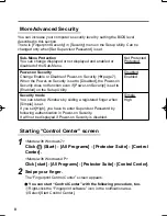 Preview for 8 page of Panasonic CF-T8 series Supplementary Instructions Manual