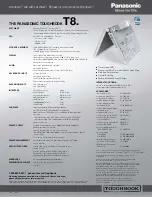 Preview for 2 page of Panasonic CF-T8EWETZ2M - Toughbook T8 - Core 2 Duo 1.2 GHz Specifications