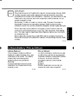 Preview for 9 page of Panasonic CF-U1 series Operating Instructions Manual