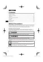 Предварительный просмотр 2 страницы Panasonic CF-VCBAX11EA Operating Instructions Manual