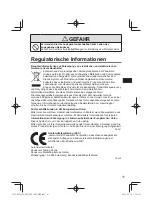 Предварительный просмотр 11 страницы Panasonic CF-VCBAX11EA Operating Instructions Manual