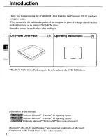 Предварительный просмотр 4 страницы Panasonic CF-VDD712 Operating Instructions Manual