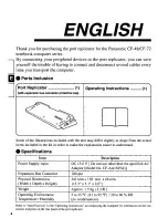 Preview for 4 page of Panasonic CF-VEB481 Operating Instructions Manual