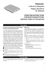 Preview for 1 page of Panasonic CF-VFD Series Operating Instructions Manual