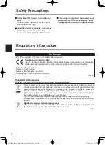 Предварительный просмотр 2 страницы Panasonic CF-VKB33 Series Operating Instructions Manual