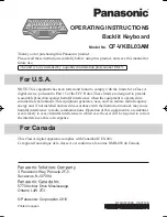 Preview for 1 page of Panasonic CF-VKBL03AM Operating Instructions