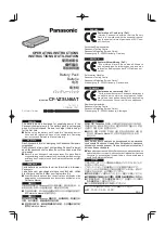 Preview for 1 page of Panasonic CF-VZS Series Operating Instructions Manual