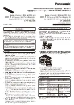 Предварительный просмотр 1 страницы Panasonic CF-VZSU75R Operating Instructions Manual