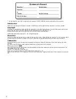 Preview for 2 page of Panasonic CF-W2 Series XP Operating Instructions Manual