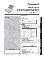 Panasonic CF-W2 Series Operating Instructions Manual preview