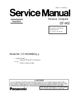 Preview for 1 page of Panasonic CF-W2 Series Service Manual