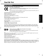 Preview for 3 page of Panasonic CF-W5LWEZZBM User Manual