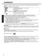 Preview for 2 page of Panasonic CF-W8 Series Operating Instructions Manual