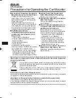 Preview for 2 page of Panasonic CF-WEB301 Series Operating Instructions Manual