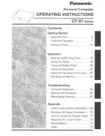 Preview for 1 page of Panasonic CF01XSDAPM - HAND HELD COMPUTER Operating Instructions Manual