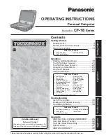 Предварительный просмотр 1 страницы Panasonic CF18FHD57BM - NOTEBOOK COMPUTER Operating Instructions Manual