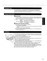 Предварительный просмотр 9 страницы Panasonic CF48GKMUKM - NOTEBOOK COMPUTER User Manual